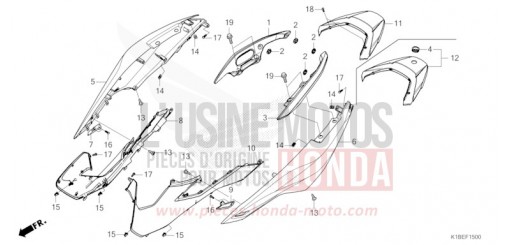 HOUSSE DE CARROSSERIE/POIGNEE ARRIERE NSS350AR de 2024